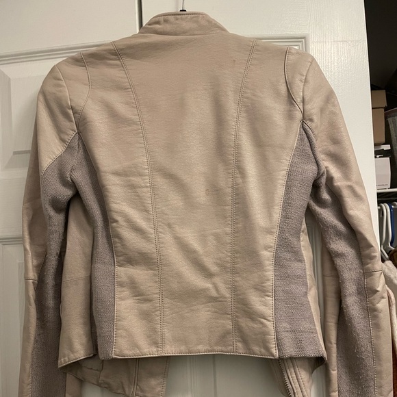 Free People Beige Faux Leather Jacket - Picture 4 of 4